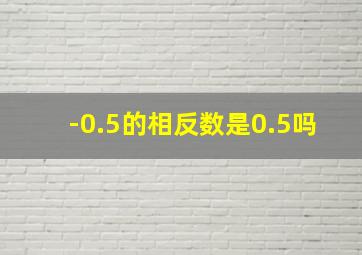 -0.5的相反数是0.5吗