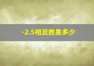 -2.5相反数是多少