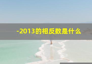 -2013的相反数是什么