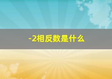 -2相反数是什么