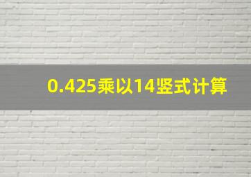 0.425乘以14竖式计算