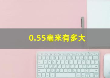 0.55毫米有多大