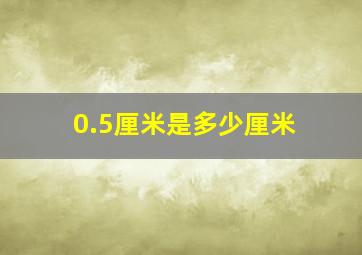 0.5厘米是多少厘米