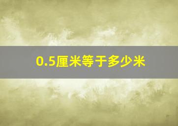 0.5厘米等于多少米