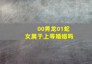 00男龙01蛇女属于上等婚姻吗