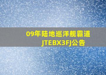 09年陆地巡洋舰霸道JTEBX3FJ公告