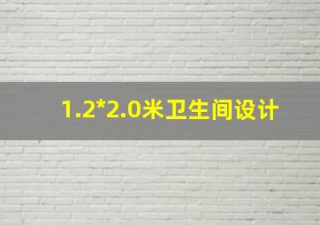 1.2*2.0米卫生间设计