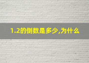 1.2的倒数是多少,为什么