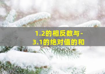 1.2的相反数与-3.1的绝对值的和