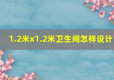 1.2米x1.2米卫生间怎样设计