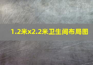 1.2米x2.2米卫生间布局图