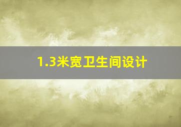 1.3米宽卫生间设计