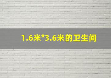 1.6米*3.6米的卫生间