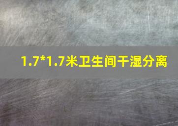 1.7*1.7米卫生间干湿分离