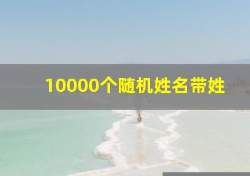 10000个随机姓名带姓