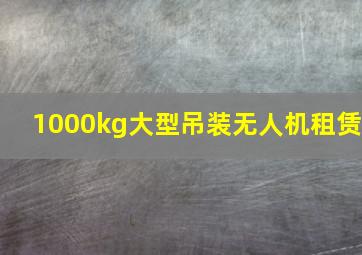 1000kg大型吊装无人机租赁