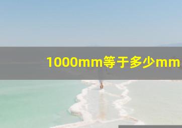 1000mm等于多少mm