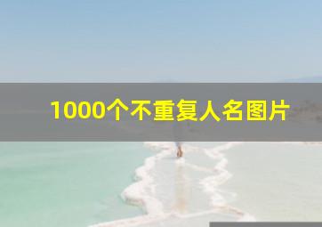 1000个不重复人名图片