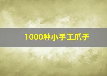 1000种小手工爪子