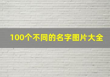 100个不同的名字图片大全