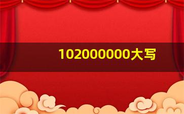 102000000大写