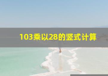 103乘以28的竖式计算