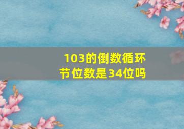 103的倒数循环节位数是34位吗