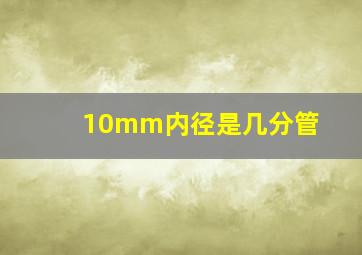 10mm内径是几分管