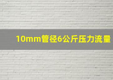 10mm管径6公斤压力流量