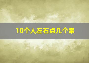 10个人左右点几个菜