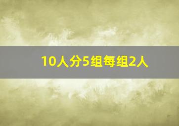 10人分5组每组2人