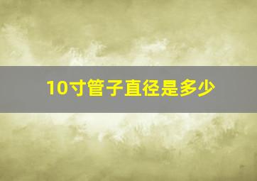 10寸管子直径是多少