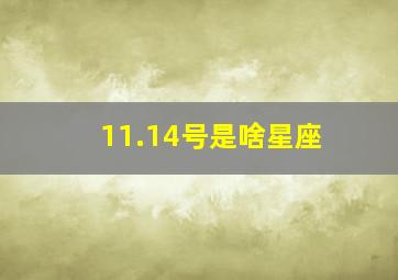 11.14号是啥星座