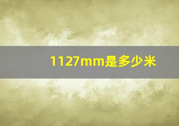 1127mm是多少米