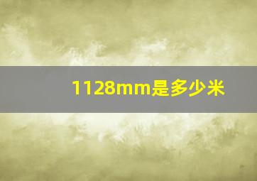 1128mm是多少米