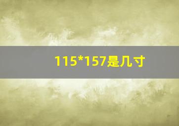 115*157是几寸