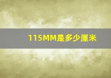 115MM是多少厘米