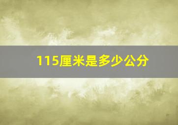 115厘米是多少公分