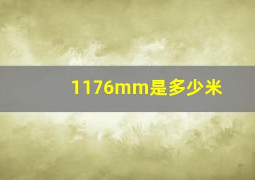 1176mm是多少米