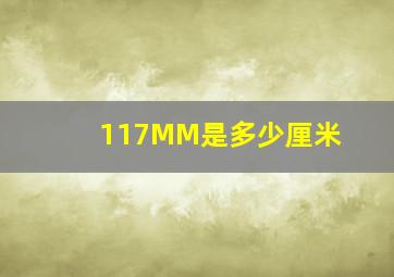 117MM是多少厘米