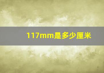 117mm是多少厘米