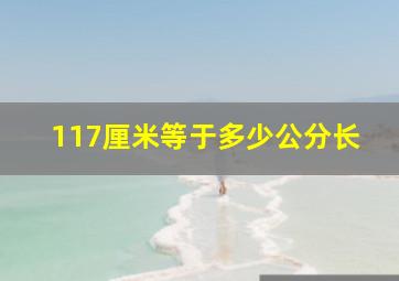 117厘米等于多少公分长