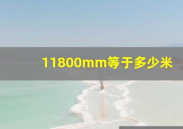 11800mm等于多少米