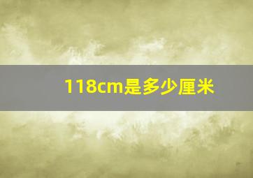 118cm是多少厘米