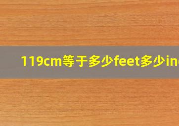 119cm等于多少feet多少inch