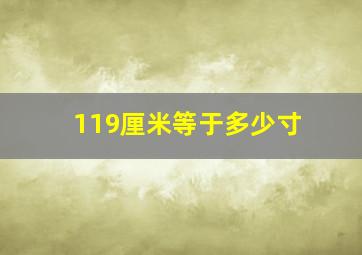 119厘米等于多少寸