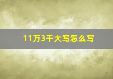 11万3千大写怎么写