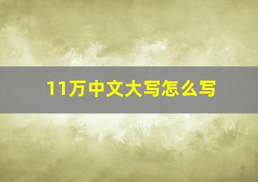 11万中文大写怎么写