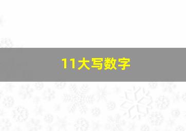 11大写数字