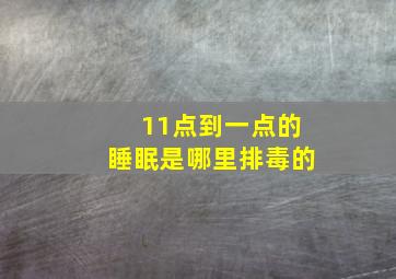 11点到一点的睡眠是哪里排毒的